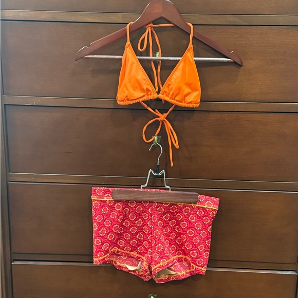 Vintage Orange & Red 2PC Bikini - Picture 1 of 10